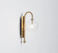 Applique*Schwung Applique murale, NAPLES , , L21cm, H37,5cm - laiton