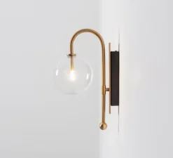 Applique*Schwung Applique murale, NAPLES , , L21cm, H37,5cm - laiton