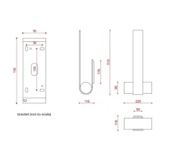 Applique*Tooy Applique murale, Nastro 563.42, , IP40, LED, dim, 2700K, 2300 lm, L22cm, H51cm - beige, bois de frêne