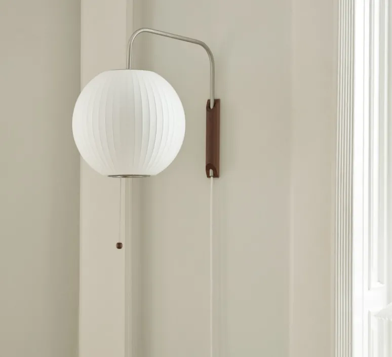 Applique*HAY Applique murale, Nelson Ball wall sconce S, avec câble, , L32,5cm, H42,5cm - blanc cassé