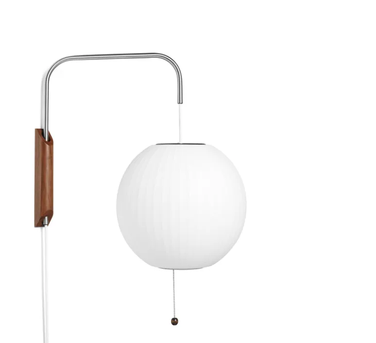 Applique*HAY Applique murale, Nelson Ball wall sconce S, avec câble, , L32,5cm, H42,5cm - blanc cassé