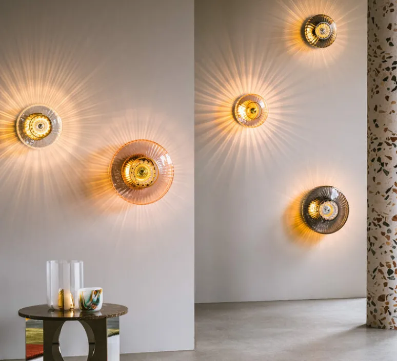 Applique*Design by us Applique murale, New Wave Optic, , Ø26cm, H15cm - rose