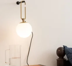 Applique*Artemide Applique murale, NH, , L14cm, H32,6cm - blanc, laiton, noir