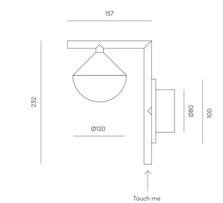 Applique murale, Nino A1275, marbre noir et métal doré, LED, dim, 2700K, 700 lm, L12cm, H23,2cm-Aromas del Campo