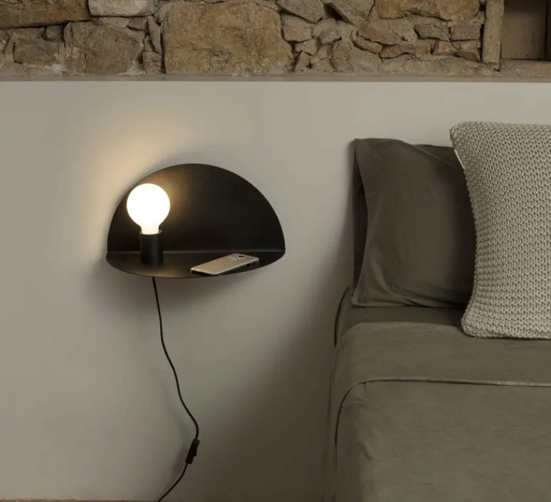 Applique*Faro Applique murale, Nit, gauche, , L40cm, H20cm - noir mat