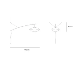 Applique*Celine Wright Applique murale, NUAGE perché S, L145cm, P60cm H40cm- Celine-Wright blanc,