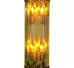 Applique*Eichholtz Applique murale, Nuvola L, , L18cm, H50cm - laiton antique, verre transparent vert