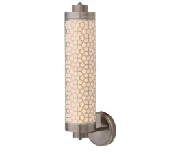 Applique*Mullan Lighting Applique murale, Ocala, , Ø12cm, H51cm - Argent antique, maille hexagonale