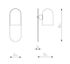 Applique*Schwung Applique murale, Odyssey Kyoto Medium, , L10,5cm, H30,5cm - noir et or