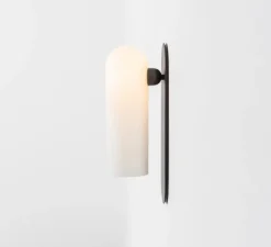 Applique murale, Odyssey Large, opalin et noir, L10,5cm, H38cm - Schwung