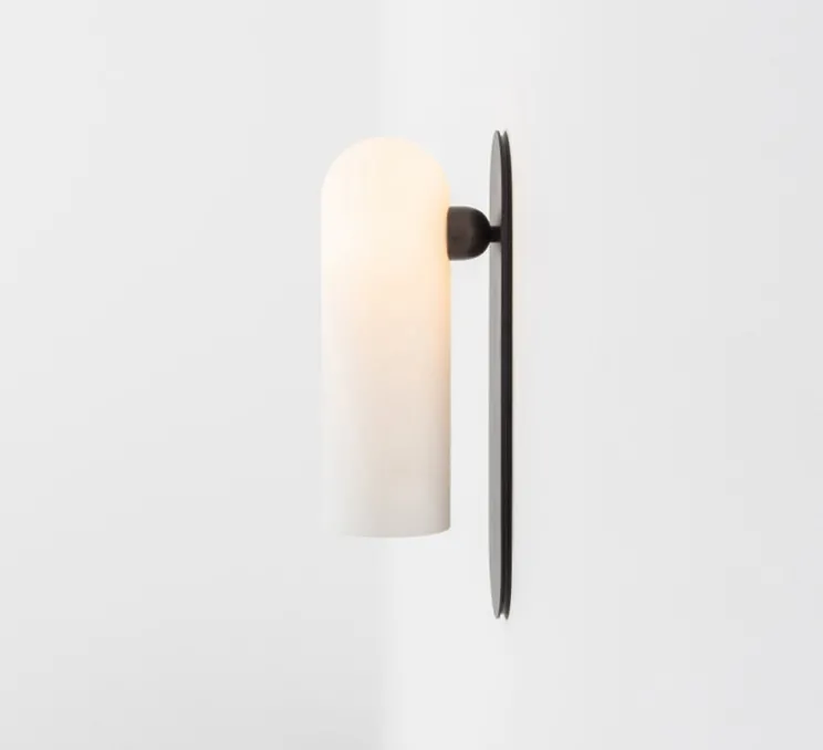 Applique murale, Odyssey Large, opalin et noir, L10,5cm, H38cm - Schwung