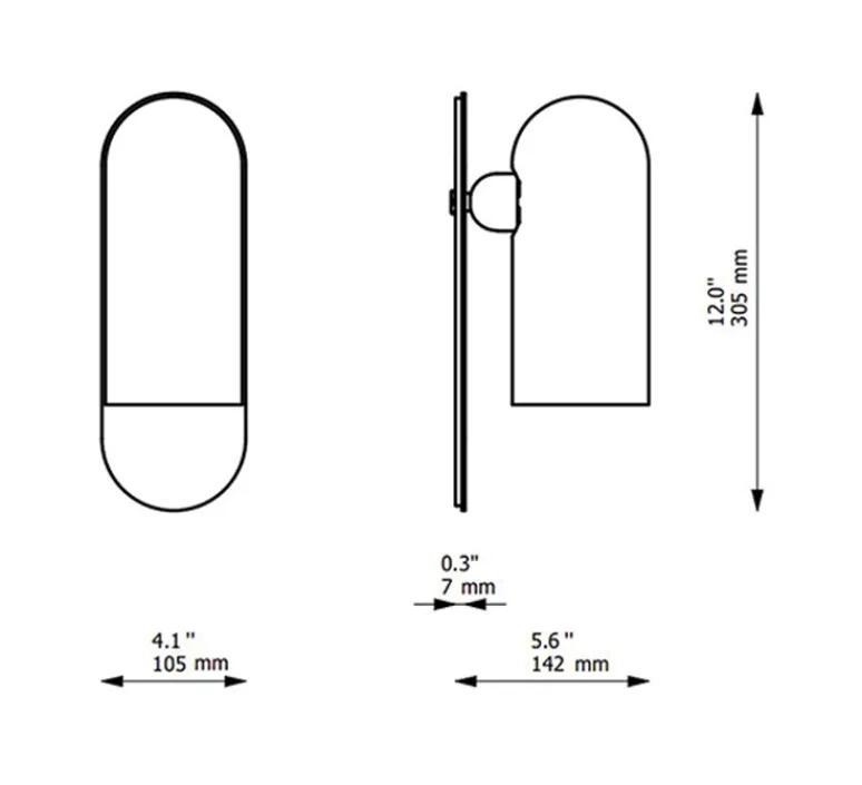 Applique*Schwung Applique murale, Odyssey Medium, opalin et laiton, L10,5cm, H30,5cm - opalin et laiton poli