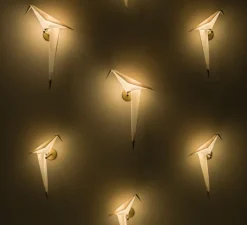 Applique*Moooi Applique murale, oiseau, encastrable, Perch Light Wall S, , 3000K, H41cm - blanc, or