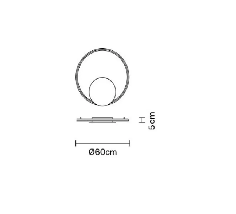Applique*Fabbian Applique murale, OLympic F45 , LED, 3000k, Ø60cm, L5cm - bronze