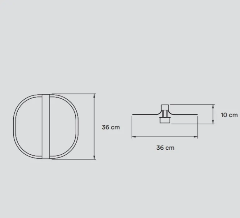 Applique*LZF Applique murale, Omma, , LED, dim, 3000K, 840 lm, L36cm, H36cm - blanc naturel, structure or