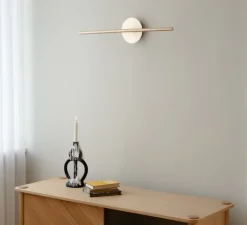Applique*Umage Applique murale, Omni Wall, , LED, dim, 2700K, 1000 lm, L74cm, H16,6cm - laiton