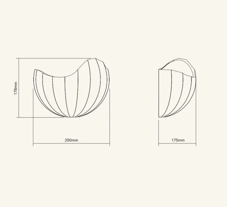 Applique murale, Onna M, blanc coquillage, L25cm, H17,8cm - Lobo Atelier