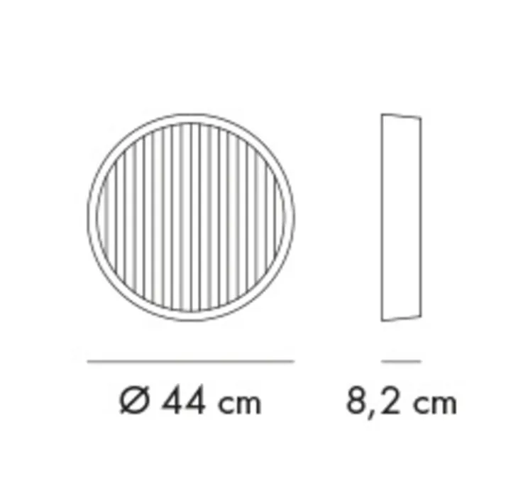 Applique murale, Orbis cannelé, blanc, LED, 2700K, Ø44cm - Axolight