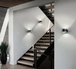 Applique*Light Point Applique murale, Orbit W2, , IP54, LED, dim, 2700K, 2160 lm, L15cm, H5,5cm - noir