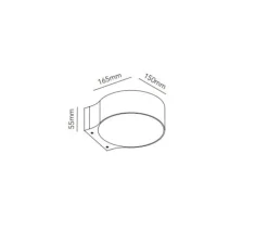 Applique*Light Point Applique murale, Orbit W2, , IP54, LED, dim, 2700K, 2160 lm, L15cm, H5,5cm - noir