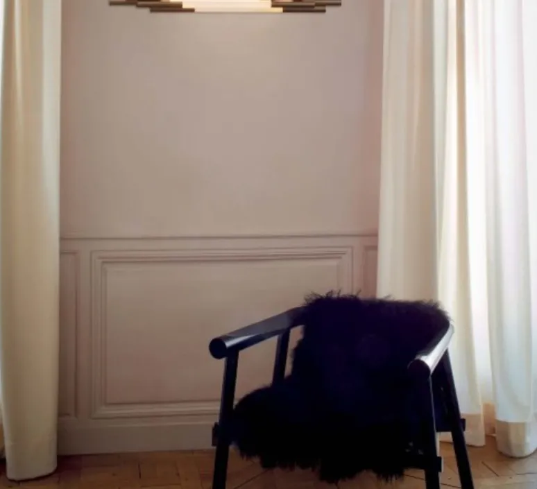 Applique*DCW éditions Paris Applique murale, ORG W 1050, , 2700K, 1200lm, L105cm, H8,4cm - blanc, or