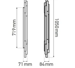 Applique*DCW éditions Paris Applique murale, ORG W 1050, , 2700K, 1200lm, L105cm, H8,4cm - blanc, or