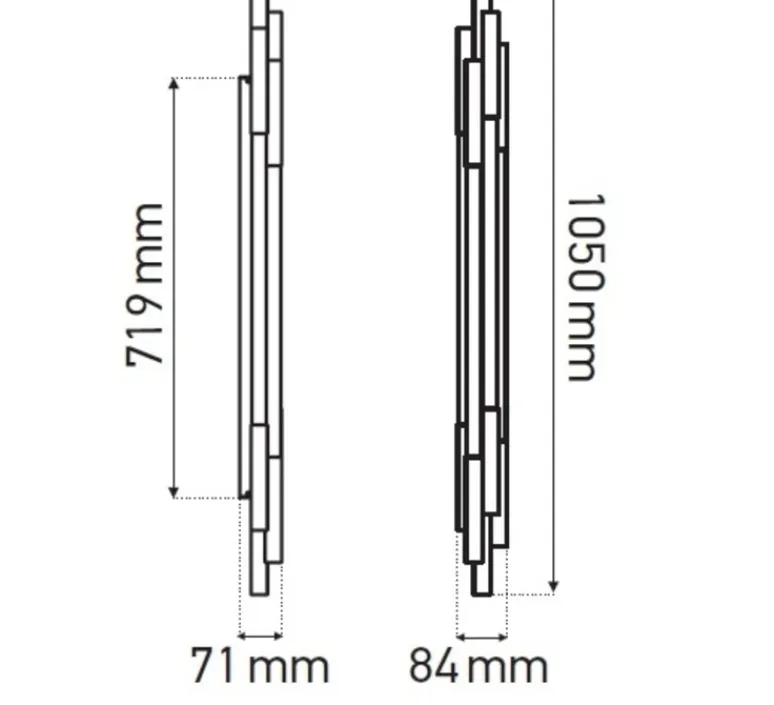 Applique*DCW éditions Paris Applique murale, ORG W 1050, , 2700K, 1200lm, L105cm, H8,4cm - blanc, or