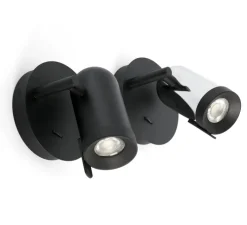 Applique*Faro Applique murale, Orleans, interrupteur, noir, L15cm, H20cm - noir et or