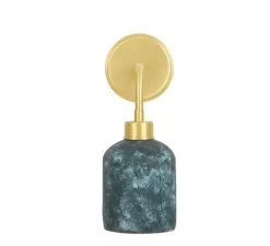 Applique*Mullan Lighting Applique murale, Osier, , L12cm, H31cm - bleu terre, laiton satiné