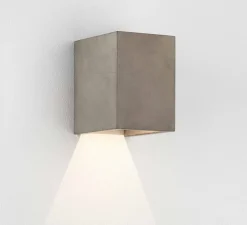 Applique murale, Oslo 120 Led, béton mat, IP65, LED, 3000k, 61 lm, L8,4cm, H12cm - Astro