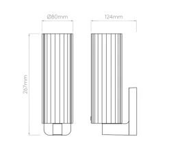 Applique*Astro Applique murale, Ottavino wall, , IP44, L8,2cm, H26,7cm - chrome poli
