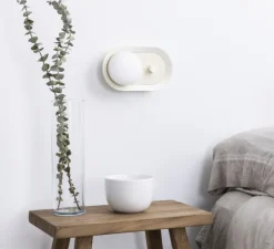 Applique*Faro Applique murale ou lampe à poser, Maya, , LED, dim, 2700K, 580 lm, L8,9cm, H20,6cm - beige
