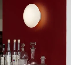 Applique|Plafonnier & Spot*Andtradition Applique murale ou plafonnier, Mist AP22, , IP44, L25cm, H25cm - blanc opalin