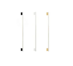 Applique murale ou plafonnier, Billy, Tube S14s, noir, ampoule transparente, LED, 2200K, 500lm, L100cm, H3cm - Zangra