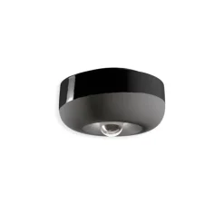 Applique murale ou plafonnier, Bellota, noir carbone, Ø27cm, H14cm - Ferroluce