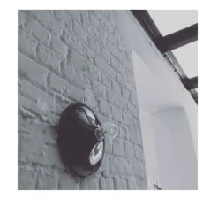 Applique murale ou plafonnier, light.064, noir, Ø25cm, H6,5cm - Zangra