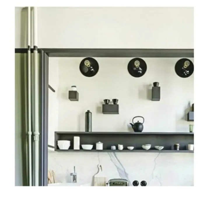 Applique murale ou plafonnier, light.064, noir, Ø25cm, H6,5cm - Zangra