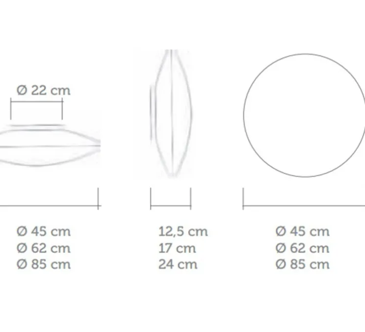 Applique murale ou plafonnier, ZEN PM, blanc, 2700K, 800lm, H12,5cm, Ø45cm - Celine-Wright