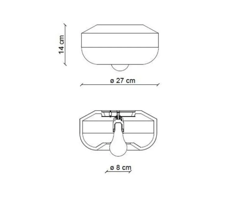 Plafonnier & Spot|Applique*Ferroluce Applique murale ou plafonnier, Bellota, , Ø27cm, H14cm - vert bouteille