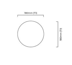 Plafonnier & Spot|Applique*CTO lighting Applique murale ou plafonnier, Mezzo Flush Large, , IP44, Ø19cm, H19cm - laiton