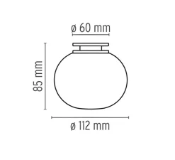 Applique murale ou plafonnier, Flos Mini Glo Ball, blanc,IP44, Ø11,2cm, P8,5cm - FLOS