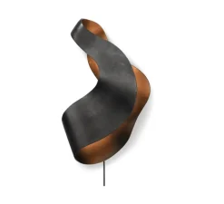 Applique murale, Oyster, noir, LED, 2500K, 730lm, L33,6cm, H60cm - Ferm Living