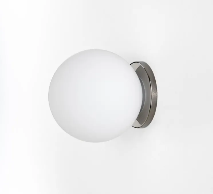 Applique murale, Pallina, noir, Ø12cm, H13cm, LED, 2700K, 470lm - Fontana Arte