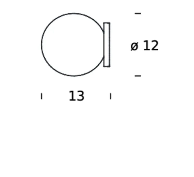 Applique murale, Pallina, noir, Ø12cm, H13cm, LED, 2700K, 470lm - Fontana Arte