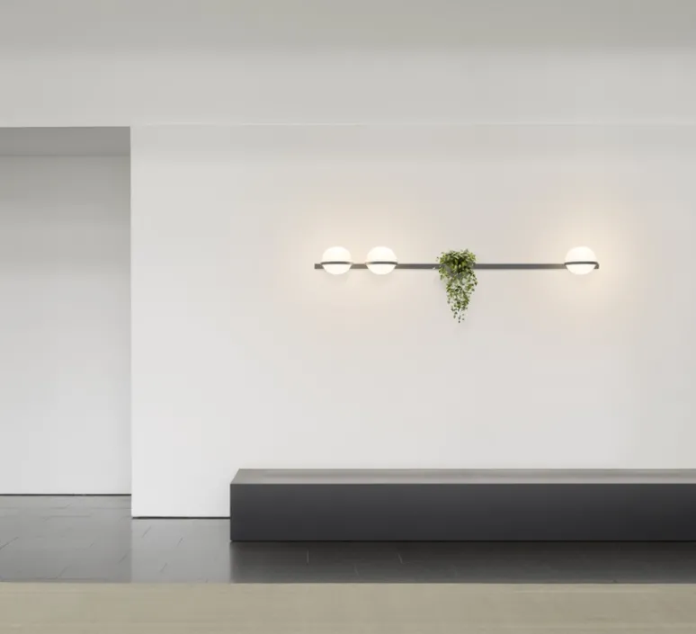 Applique*Vibia Applique murale, Palma 3706, , LED, 2700K, 2000lm, L195cm, H22cm - graphite