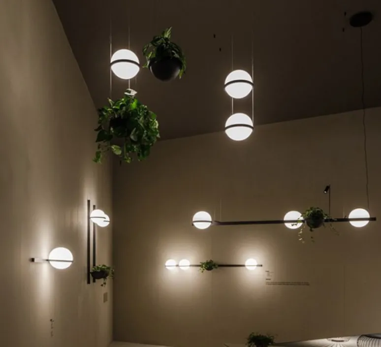 Applique*Vibia Applique murale, Palma 3706, , LED, 2700K, 2000lm, L195cm, H22cm - graphite