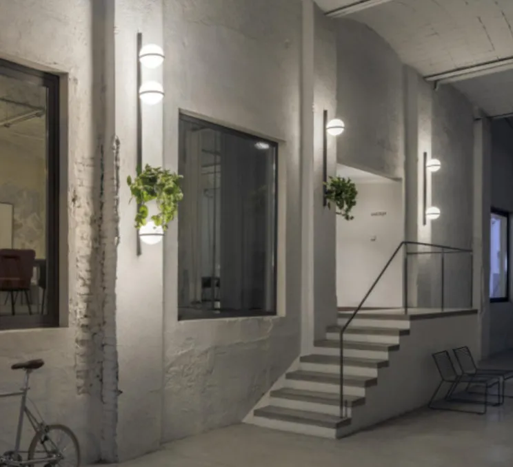 Applique murale, Palma 3716, graphite, LED, 2700K, 685lm, L22cm, H114cm - Vibia