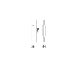 Applique*Lyfa Applique murale, pan 38, , L3,8cm, H32cm - aluminium