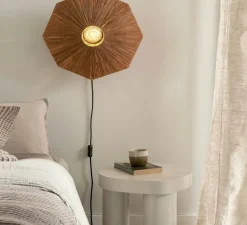 Applique murale, Panama S, marron, Ø45cm, H7cm - Good&Mojo