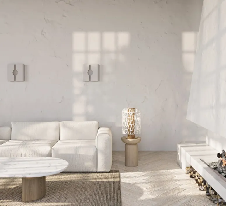 Applique*Gong Applique murale, Panel, , L30cm, H30cm - blanc